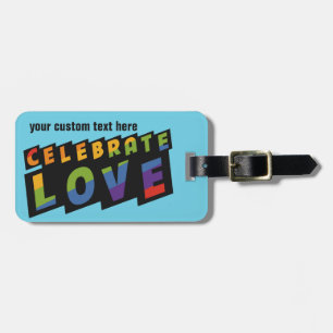 Para Maletas Celebra la etiqueta del personalizado de amor