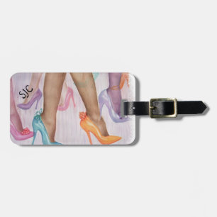 PARA MALETAS CHICA COLORIDO HI HEELS PERSONALIZADO ETIQUETA DE 