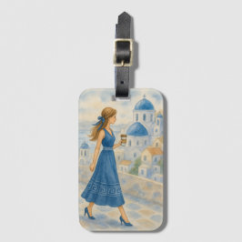 Para Maletas Chica con estilo en la etiqueta de equipaje de San