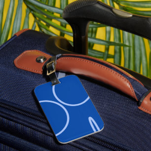 Para Maletas Círculos y bucle en etiqueta de equipaje azul