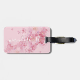 Para Maletas Cita de Wanderlust floral de bonito | etiqueta de 