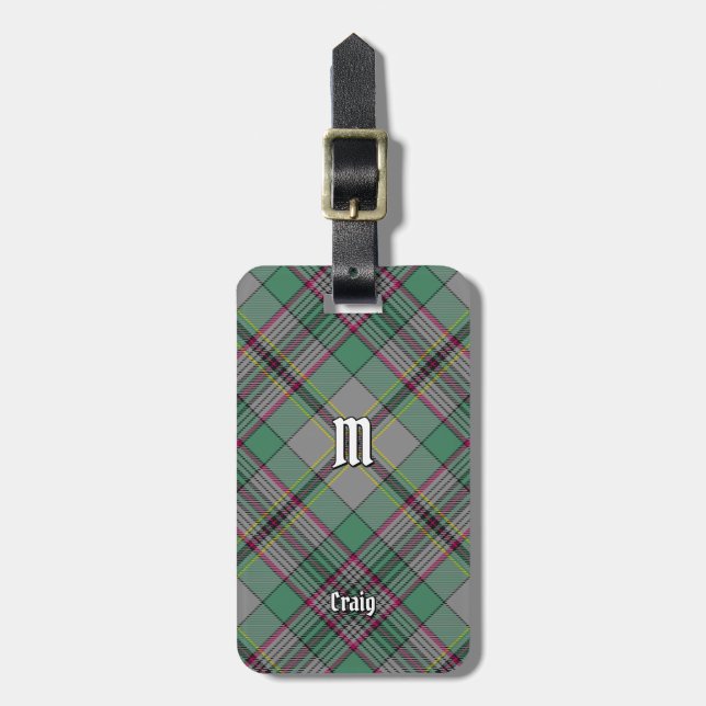 Para Maletas Clan Craig Tartan Lumaleta Etiqueta (Frente Vertical)