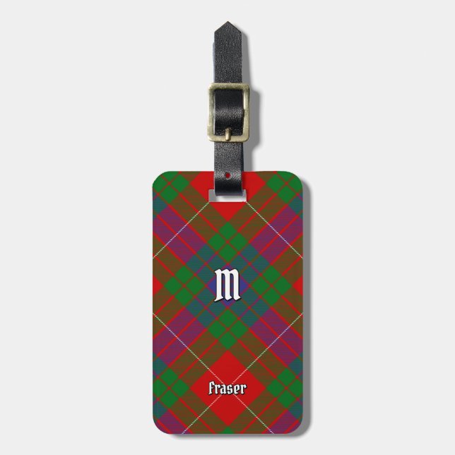 Para Maletas Clan Fraser Tartán Lumaleta Etiqueta (Frente Vertical)