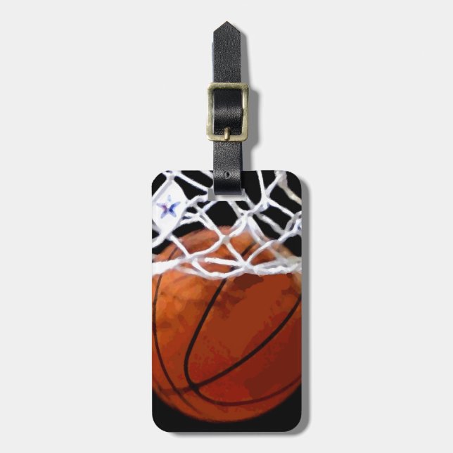 Para Maletas Closear etiqueta de equipaje de baloncesto (Frente Vertical)