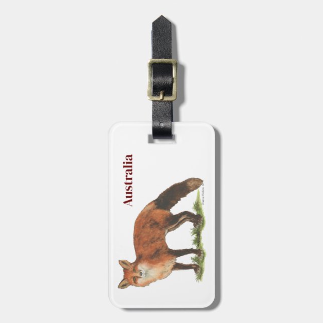 Para Maletas Colección Etiqueta de Equipaje Fox (Frente Vertical)