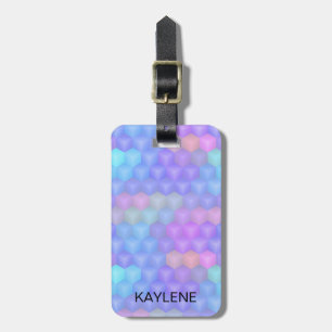 Para Maletas Coloridas Cubos Etiqueta de equipaje personalizada