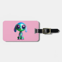 Para Maletas Comic Critter Space Alien Puppy Lumaleta Etiqueta