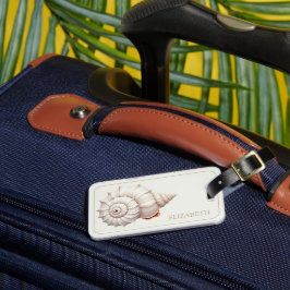 Para Maletas Cream y Tan Etiqueta de equipaje personalizada de