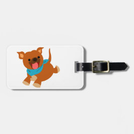 Para Maletas Cute Happy Personalizado Staffie Lumaleta Etiqueta