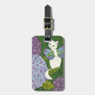 Para Maletas Cute Hydrangea Kitty Cat Hada Floral Etiqueta de e