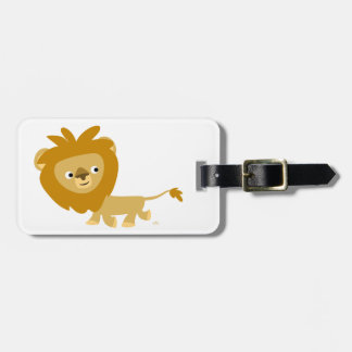 Para Maletas Cute Walking Cartoon León Etiqueta de Equipaje