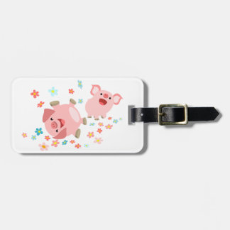 Para Maletas Dos cerdos Personalizados cortos en la etiqueta po