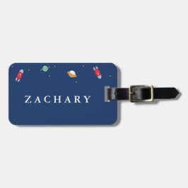 Para Maletas El espacio exterior embroma la etiqueta del