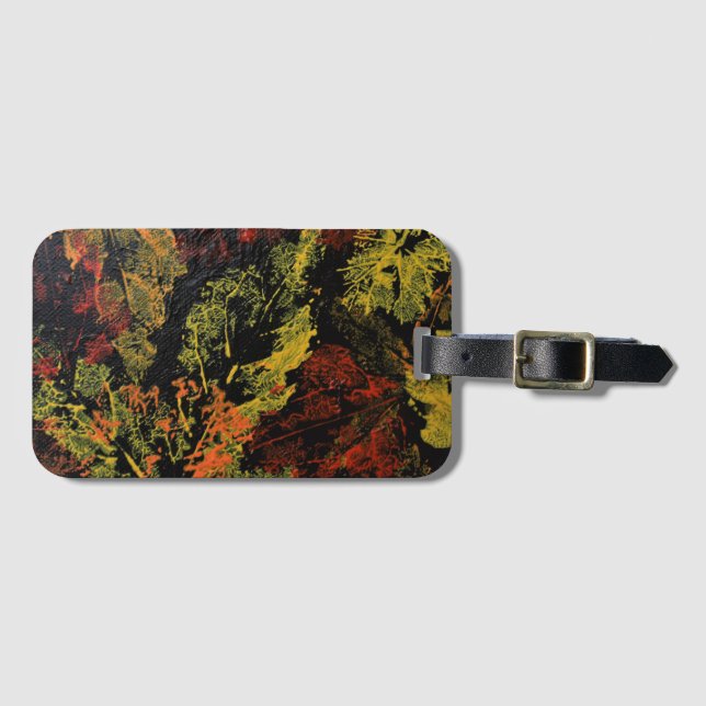 Para Maletas El otoño deja la etiqueta de equipaje (Anverso horizontal)