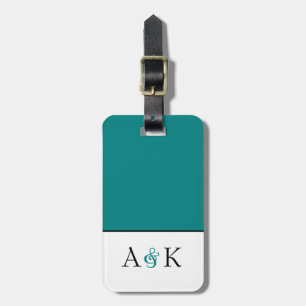 Para Maletas Elegancia del signo "&": Etiqueta verde azulada