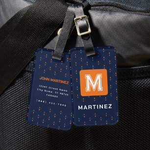 Para Maletas Elegante etiqueta azul de equipaje de la Marina pa