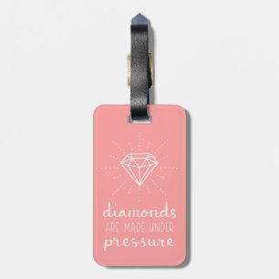 Para Maletas Elegante etiqueta de equipaje con cita de diamante