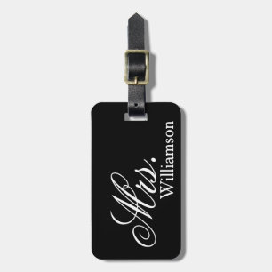 Para Maletas Elegante Etiqueta de equipaje de la Sra. Travel