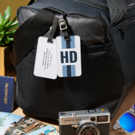 Para Maletas Elegante etiqueta de equipaje de viaje con monogra