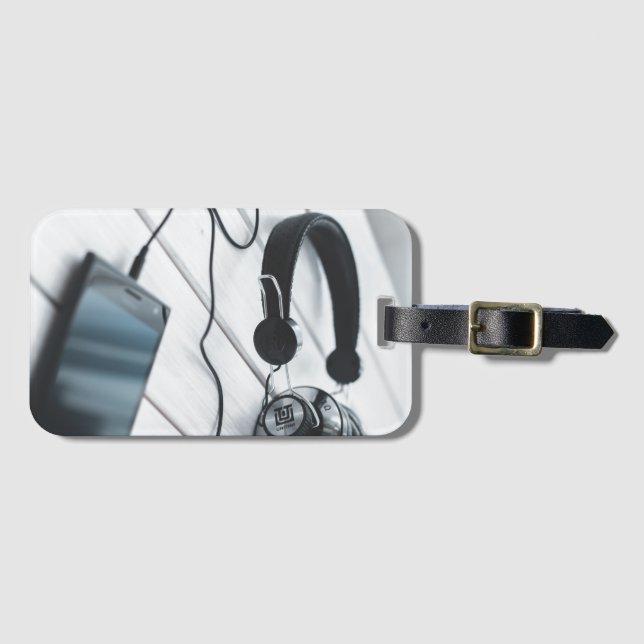 Para Maletas Elegante etiqueta de equipaje moderno (Anverso horizontal)