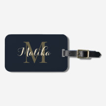 Elegante etiqueta de equipaje personalizada de acr