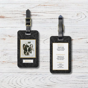 Para Maletas Elegante Mascota dorado Nombre Etiqueta de tasa fl