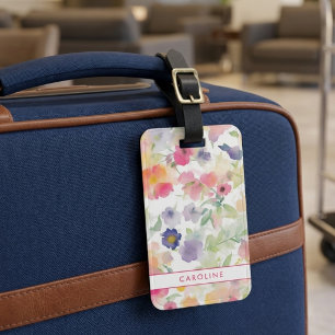 Para Maletas Elegante Moda floral Elegante etiqueta de equipaje