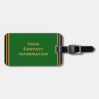 Para Maletas Elegante Personalizado Etiqueta de Bolsa Verde Ban