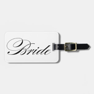 Para Maletas Elegante tipo de letra de guión Bride etiqueta de