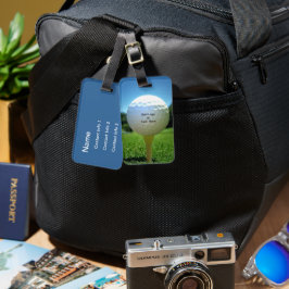 Para Maletas En La Etiqueta De La Bolsa Azul Del Tee Golf
