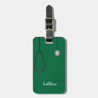Para Maletas Enfermera uniforme Dk Etiqueta Verde del equipaje