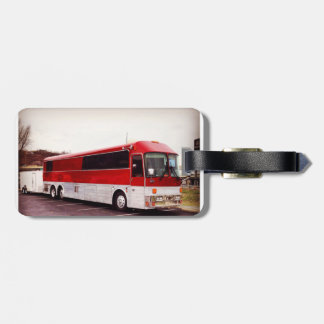 Para Maletas Equipaje de cuero de la etiqueta del bus turístico