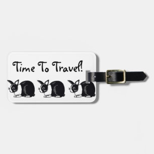 Para Maletas ¡Es Hora De Viajar! Etiqueta portaequipajes Black 