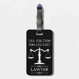 Para Maletas Escalas de Justicia Etiqueta de equipaje con texto