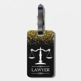 Para Maletas Escalas de Justicia Etiqueta de equipaje con texto