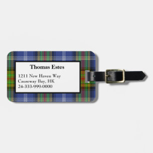 Para Maletas Estes Tartan Plaid Lumaletas Etiqueta