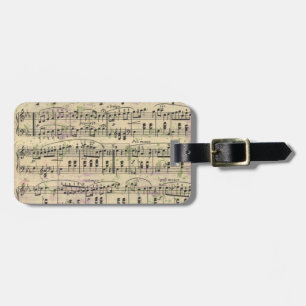 Para Maletas Etiqueta apenada del equipaje de la música del