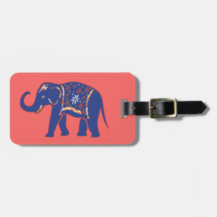 Para Maletas Etiqueta azul del equipaje del elefante