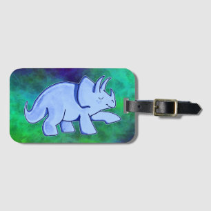 Para Maletas Etiqueta azul del equipaje del Triceratops