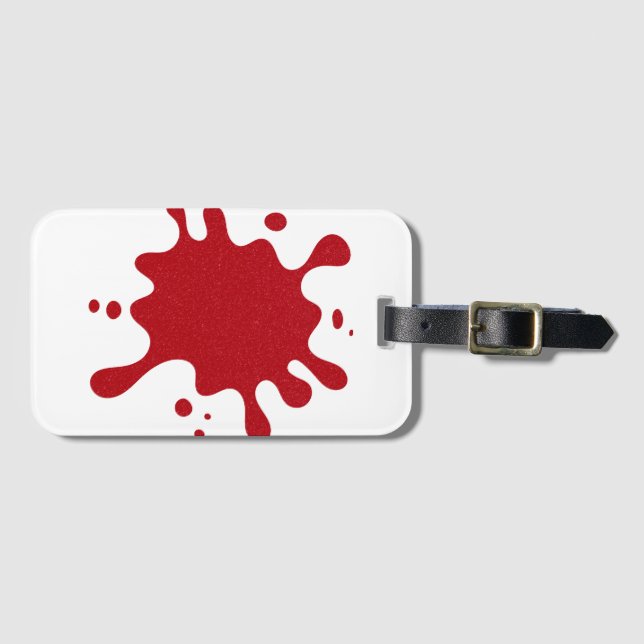 Para Maletas Etiqueta blanca personalizada con diseño de salpic (Anverso horizontal)
