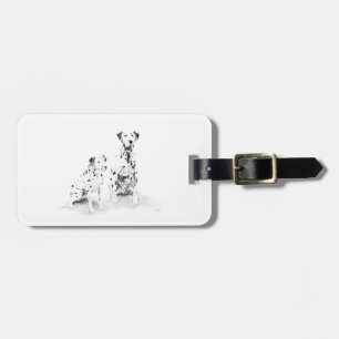 Para Maletas Etiqueta canina dálmata del equipaje del dibujo