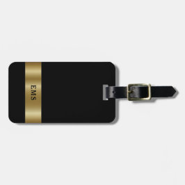 Para Maletas Etiqueta clásica de equipaje negro y oro