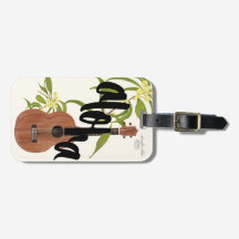 Etiqueta de Aloha de Koa Ukulele