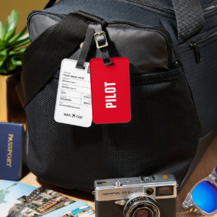 PARA MALETAS ETIQUETA DE BAG - PILOTO