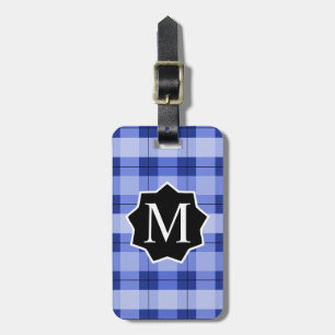 Para Maletas Etiqueta de BBL de color azul monogramada