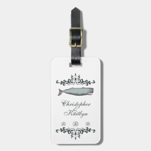 Para Maletas Etiqueta de bolsa de Boda de ballena de playa de v