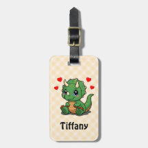 Etiqueta de Bolsa de Dinosaurio Adorable – Agregar