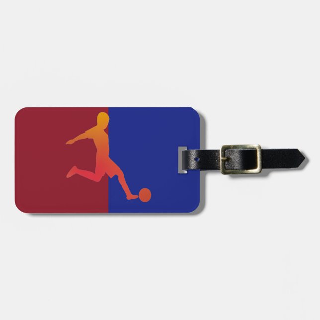 Para Maletas Etiqueta de bolsa de fútbol (Frente Horizontal)