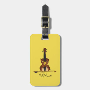 Para Maletas Etiqueta de bolsa de instrumentos de música de búh