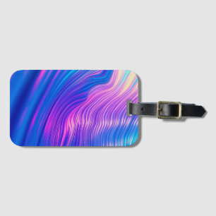 Para Maletas Etiqueta de bolsa de ondas abstractas de estilo y